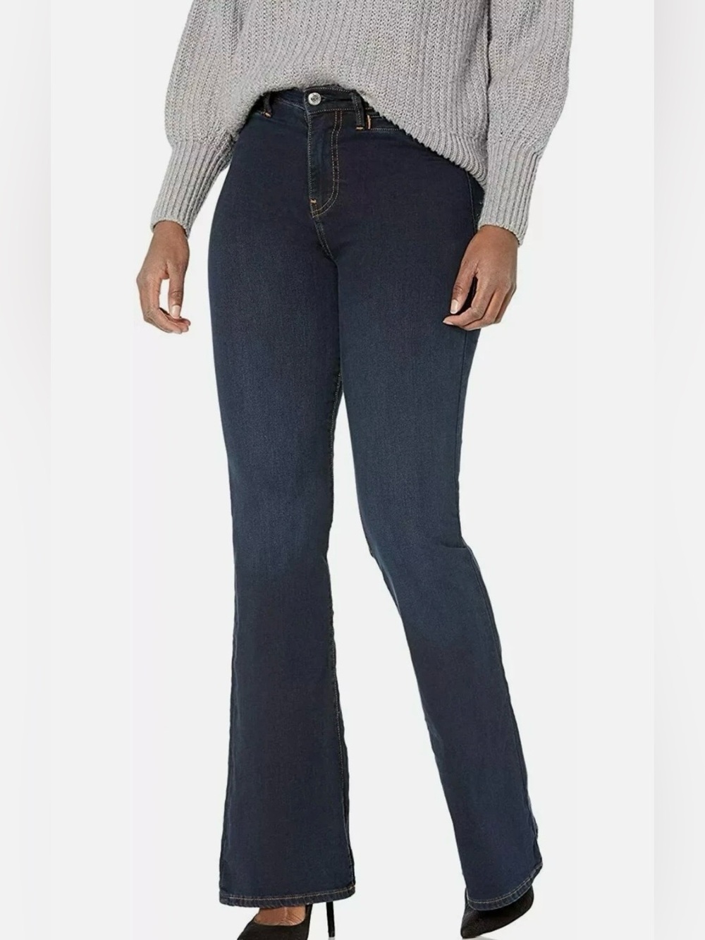 True Religion Fey High Rise Modern Flare in Lonestar Dark Blue Wash Size 24